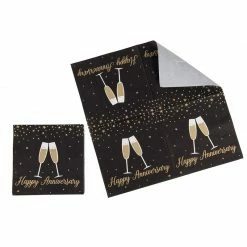 Blue Panda Happy Anniversary Party Bundle, Includes Plates, Napkins, Cups, And Cutlery (24 Guests,144 Pieces)