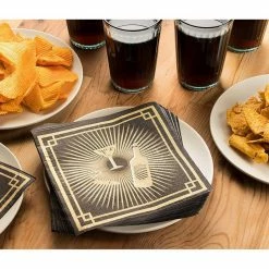 Blue Panda Paper Napkins 1920s Party Supplies, Roaring 20s Birthdays (6.5 X 6.5 In, 150 Pk)