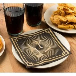 Blue Panda Paper Napkins 1920s Party Supplies, Roaring 20s Birthdays (6.5 X 6.5 In, 150 Pk)