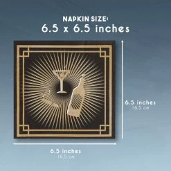 Blue Panda Paper Napkins 1920s Party Supplies, Roaring 20s Birthdays (6.5 X 6.5 In, 150 Pk)