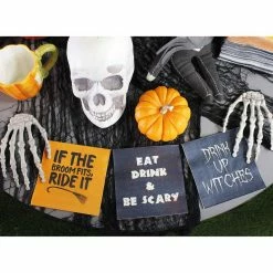 Blue Panda Halloween Party Supplies, Paper Napkins (5 X 5 In, 3 Designs, 150 Pack)