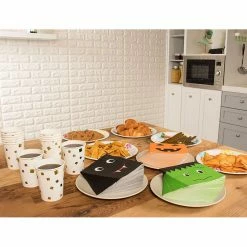 Blue Panda Halloween Paper Napkins, Jack-O-Lantern Pumpkin, Bat, And Frankenstein (5 X 5 Inches, 150 Pack)