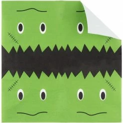 Blue Panda Halloween Paper Napkins, Jack-O-Lantern Pumpkin, Bat, And Frankenstein (5 X 5 Inches, 150 Pack)