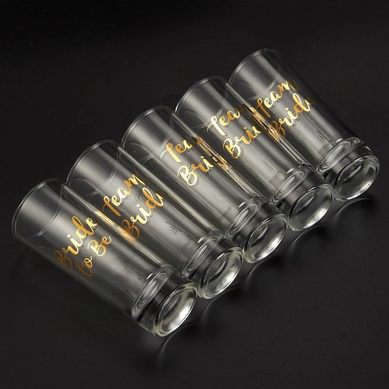 Blue Panda Cups Party Favors Shot Glasses - Bachelorette Shot Glasses With Bride To Be And Team Bride Prints- Set Of 5, 2 Oz Each 4 Blue Panda Cups Party Favors Shot Glasses - Bachelorette Shot Glasses With Bride To Be And Team Bride Prints- Set Of 5, 2 Oz Each