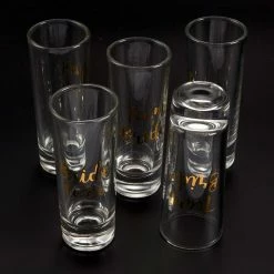 Blue Panda Cups Party Favors Shot Glasses - Bachelorette Shot Glasses With Bride To Be And Team Bride Prints- Set Of 5, 2 Oz Each 9 Blue Panda Cups Party Favors Shot Glasses - Bachelorette Shot Glasses With Bride To Be And Team Bride Prints- Set Of 5, 2 Oz Each