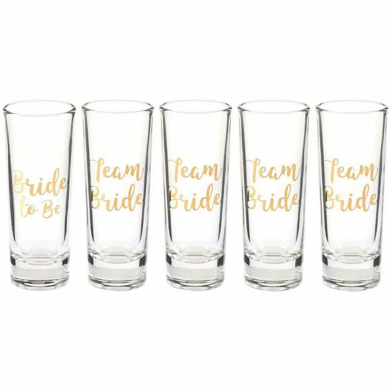 Blue Panda Cups Party Favors Shot Glasses - Bachelorette Shot Glasses With Bride To Be And Team Bride Prints- Set Of 5, 2 Oz Each 7 Blue Panda Cups Party Favors Shot Glasses - Bachelorette Shot Glasses With Bride To Be And Team Bride Prints- Set Of 5, 2 Oz Each