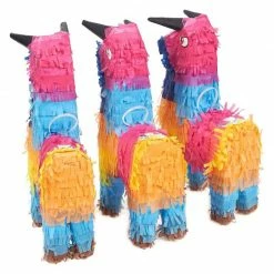 Blue Panda Rainbow Bull Pinatas For Cinco De Mayo, Kid's Birthday Party (Mini, 3 Pack) Decorations