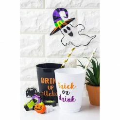 Blue Panda Special Occasions Halloween Plastic Party Cups (16 Oz, 4 Colors, 24-Pack)
