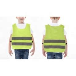 Blue Panda Transportation And Construction Kids Reflector Vest - 2-Pack High Visibility Vests, Reflective Vests For Outdoor Night Activities Or Construction Worker Costume