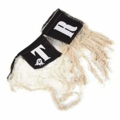 Blue Panda Halloween Banner - Trick Treat Decoration Sign - Burlap Bunting Halloween Decoration, 5.7 Feet Long, Black, White