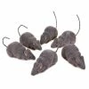 Blue Panda Pack Of 6 Fake Rats - Fake Mouse - Perfect Rat Prop Decoration For Halloween, 4.5 X 2.1 X 2.25 Inches, Grey, Pink