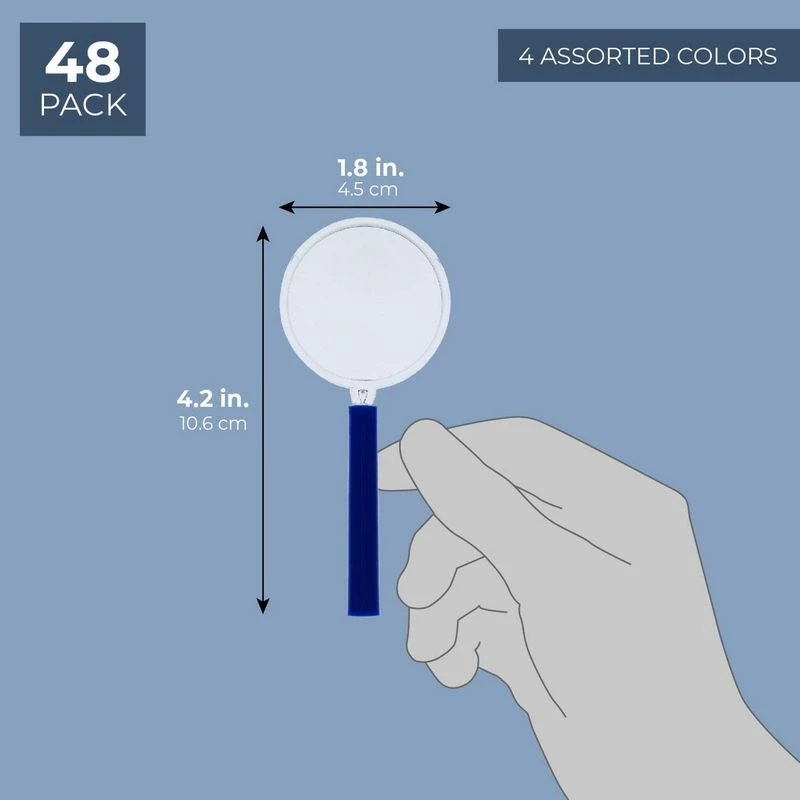 Blue Panda Bulk Kids Magnifying Glasses Party Favors, 4 Colors (48 Pack) 4 Blue Panda Bulk Kids Magnifying Glasses Party Favors, 4 Colors (48 Pack)