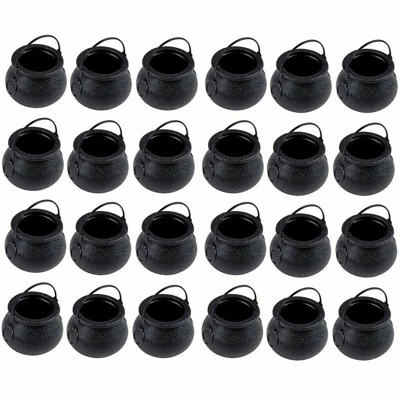 Blue Panda Halloween Mini Plastic Cauldrons, Novelty Candy Holder Buckets (24 Pack) 3 Blue Panda Halloween Mini Plastic Cauldrons, Novelty Candy Holder Buckets (24 Pack)