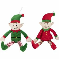 Blue Panda Elf Plush Toys, Christmas Stuffed Animal In 2 Colors (2 Pack)