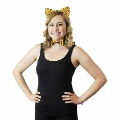 Blue Panda Halloween Tiger Costume - 2-Set Tiger Ears Headband Tail And Bow Tie, Animal Cosplay Kit