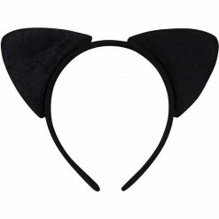 Blue Panda Halloween Black Cat Costume - 2-Set Cat Ears Headband Tail And Bow Tie, Animal Cosplay Kit 14 Blue Panda Halloween Black Cat Costume - 2-Set Cat Ears Headband Tail And Bow Tie, Animal Cosplay Kit