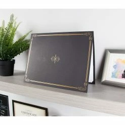 Blue Panda Certificate Holders - 24-Pack Diploma Cover, Document Cover For Letter-Sized Award Certificates, Black, Gold Foil, 11.2 X 8.7 Inches Special Occasions