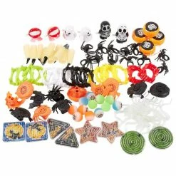 Blue Panda Halloween Toys, Assorted Party Favors For Kids (100 Pieces)