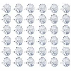 Blue Panda 36-Pack Bulk Jumbo Fake Diamond Rings For Kids Party Favors, Wedding, Bachelorette, & Bridal Decor