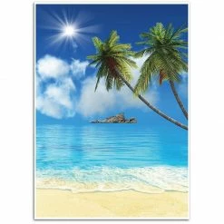 Blue Panda Special Occasions Tropical Beach Background - Photography Backdrop - Great For Studio, Booth, Party, Photo, Wedding, Business Use, 4.9 X 7.2 Feet