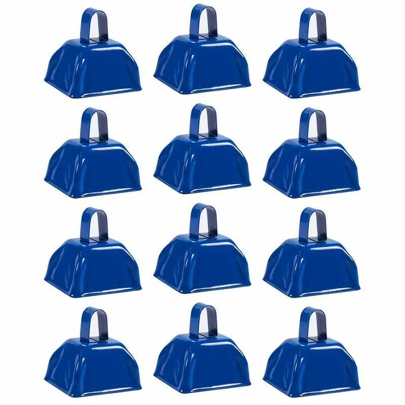 Blue Panda Metal Cowbell With Handle, Blue Noise Maker (3 X 2.8 In, 12 Bells) Special Occasions 3 Blue Panda Metal Cowbell With Handle, Blue Noise Maker (3 X 2.8 In, 12 Bells) Special Occasions