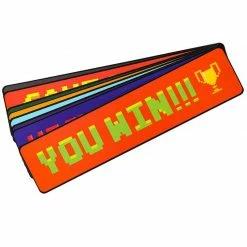 Blue Panda Video Game Sign Cutouts For Birthday Party (17 X 4 In, 8 Pack) Special Occasions