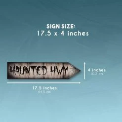 Blue Panda Decorative Halloween Signs, Halloween Party Supplies (17.5 X 4 In, Grey, 8-Pack)