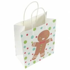 Blue Panda Gift Bags With Handles For Christmas, Kraft Paper Gift Bag (10 X 4.25 X 8 In, 24 Pack)
