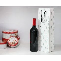 Blue Panda Holiday Wine Gift Bags With Handles, 6 Christmas Designs (5.5 X 15 X 3.2 In, 24 Pack)