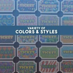 Kids Birthday Blue Panda Reward Tickets, Carnival Prize Tickets (100 Pack)