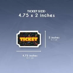 Kids Birthday Blue Panda Reward Tickets, Carnival Prize Tickets (100 Pack)