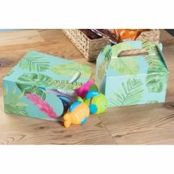 Blue Panda Luau Party Favor Boxes, Tropical Gift Box Set (6 X 3.3 X 3.6 In, 24 Pack)
