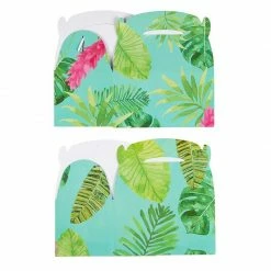 Blue Panda Luau Party Favor Boxes, Tropical Gift Box Set (6 X 3.3 X 3.6 In, 24 Pack)