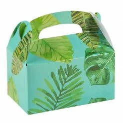 Blue Panda Luau Party Favor Boxes, Tropical Gift Box Set (6 X 3.3 X 3.6 In, 24 Pack)