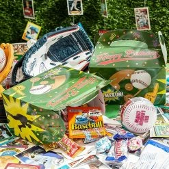 Blue Panda Baseball Party Favor Goodie Boxes For Kids, Sports Themed Take Away Box (24 Pack)