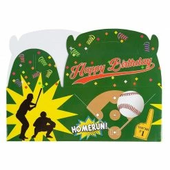 Blue Panda Baseball Party Favor Goodie Boxes For Kids, Sports Themed Take Away Box (24 Pack)