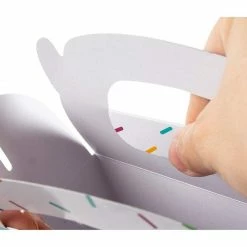 Blue Panda Special Occasions Treat Boxes - 24-Pack Paper Party Favor Boxes, Donut Shop Design Goodie Boxes For Birthdays And Events, 2 Dozen Party Gable Boxes, 6 X 3.3 X 3.6 Inches