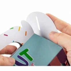 Blue Panda Special Occasions Treat Boxes - 24-Pack Paper Party Favor Boxes, Donut Shop Design Goodie Boxes For Birthdays And Events, 2 Dozen Party Gable Boxes, 6 X 3.3 X 3.6 Inches