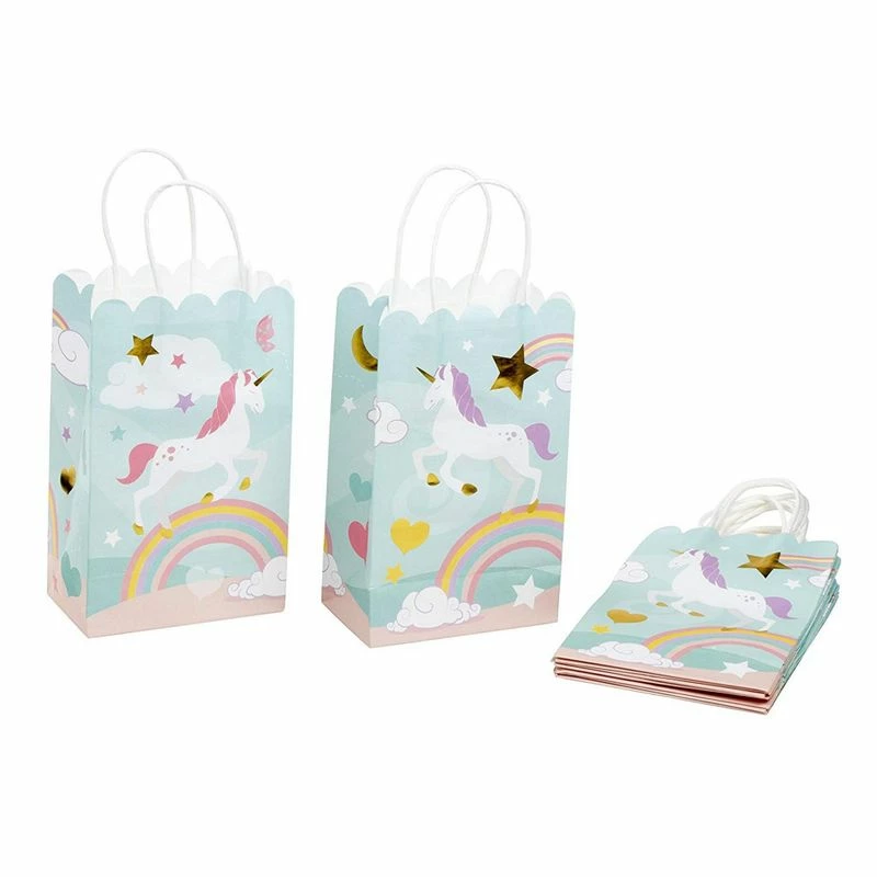 Blue Panda Unicorn Party Bag With Handles, Pastel Rainbow (5.5 X 8.6 X 3 Inches, 24 Pack) 3 Blue Panda Unicorn Party Bag With Handles, Pastel Rainbow (5.5 X 8.6 X 3 Inches, 24 Pack)