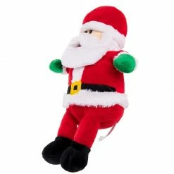 Blue Panda Christmas Plush Toy, Santa Stuffed Animal For Kids Gifts (7.5 X 10.7 X 3 In)