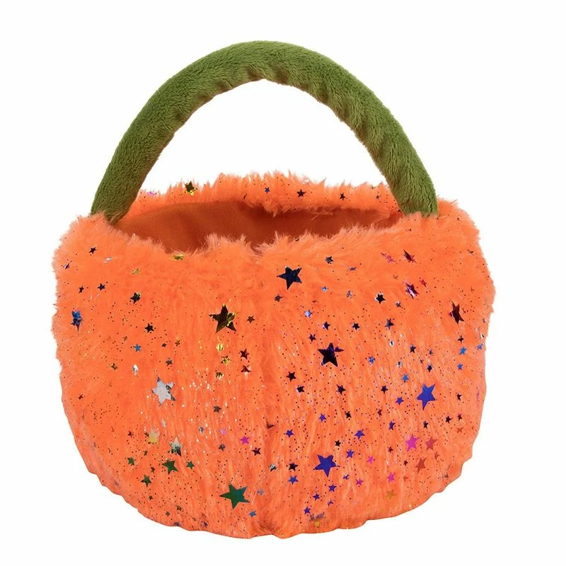 Blue Panda Plush Jack-O-Lantern Trick Or Treat Bag For Halloween (8 X 7.7 X 8 Inches) 6 Blue Panda Plush Jack-O-Lantern Trick Or Treat Bag For Halloween (8 X 7.7 X 8 Inches)