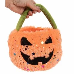 Blue Panda Plush Jack-O-Lantern Trick Or Treat Bag For Halloween (8 X 7.7 X 8 Inches) 11 Blue Panda Plush Jack-O-Lantern Trick Or Treat Bag For Halloween (8 X 7.7 X 8 Inches)