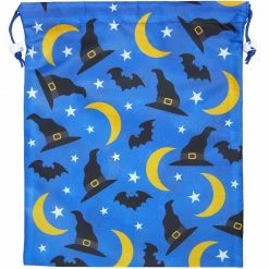 Blue Panda Halloween Party Favor Goody Treat Bags, Reusable With Drawstring (12 Pack)