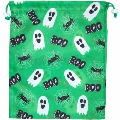 Blue Panda Halloween Party Favor Goody Treat Bags, Reusable With Drawstring (12 Pack)