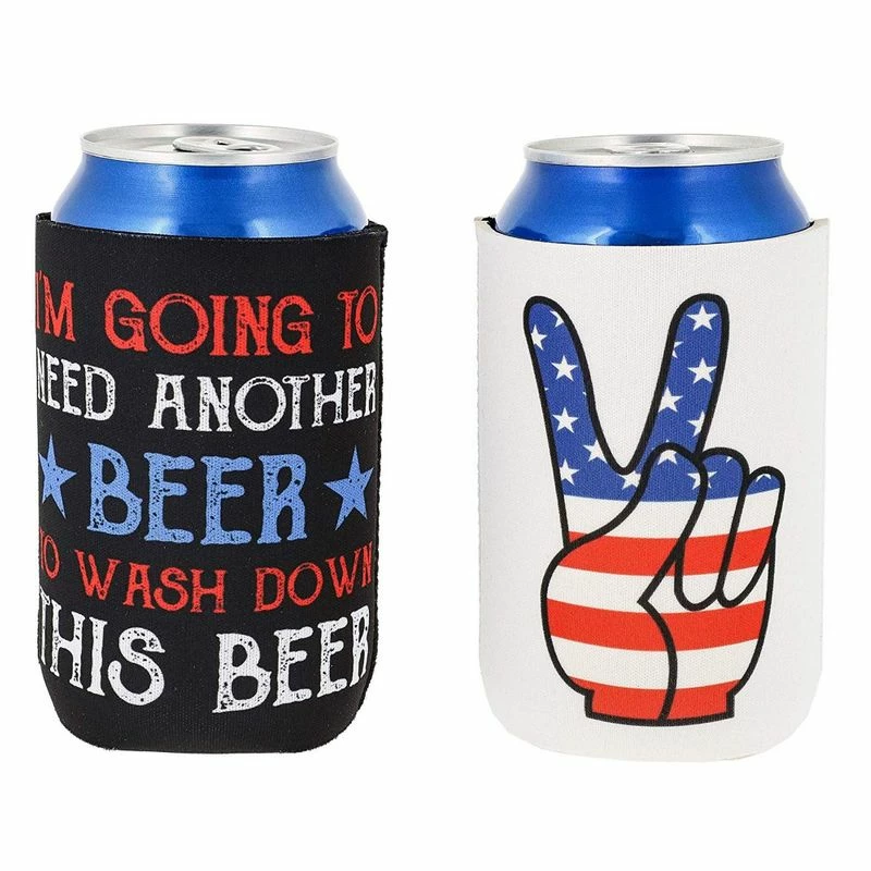 Blue Panda Funny Patriotic Beer Can Sleeves For 4th Of July, Memorial Day (12 Pack) 10 Blue Panda Funny Patriotic Beer Can Sleeves For 4th Of July, Memorial Day (12 Pack)