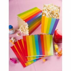 Blue Panda Decorations Mini Rainbow Popcorn Party Favor Boxes (100 Pack)