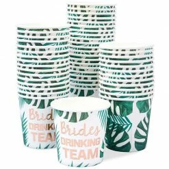 Blue Panda Brides Drinking Team Paper Cups For Bachelorette Party And Bridal Shower (50, 4oz)