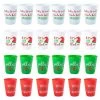 Blue Panda Christmas Party Cups, Reusable Plastic Tumblers, Holiday Designs (16 Oz, 24 Pack)