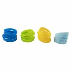 Blue Panda Silicone Bracelet - 48-Pack Blank Rubber Wristbands For Sports Teams, Games, Kids Play, Party Favors, 8 Colors, Circumference: 8.1 Inches, Width: 0.4 Inches
