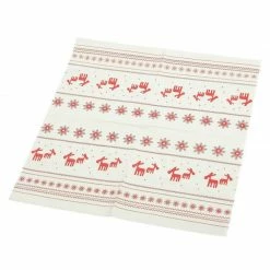 Blue Panda Reindeer Paper Napkins For Christmas Party (6.5 X 6.5 Inches, 100 Pack)